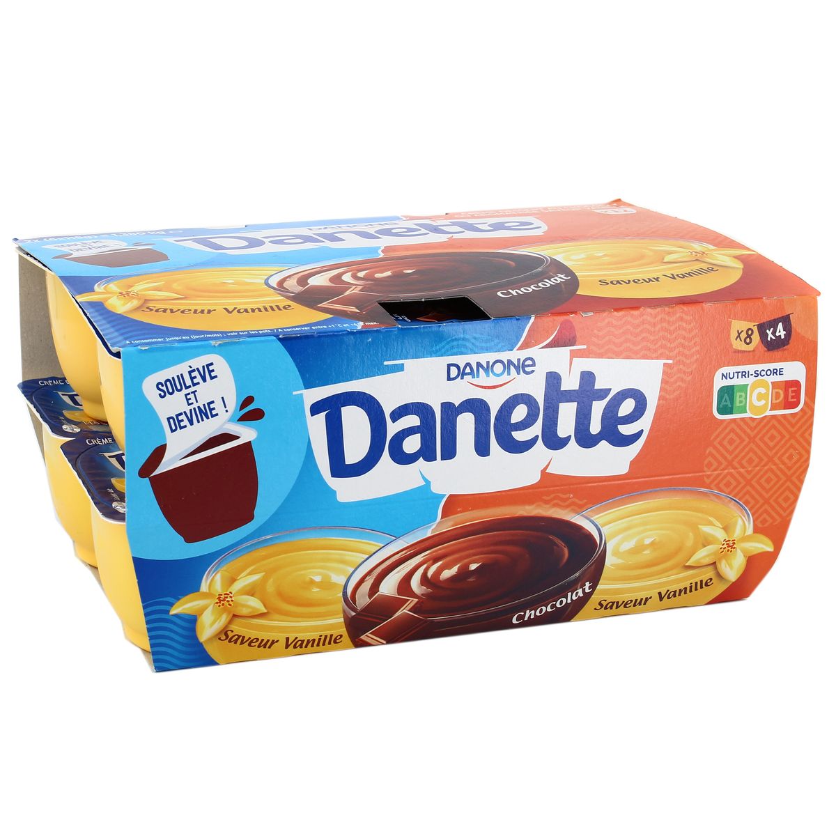Crème dessert Danette chocolat et saveur vanille